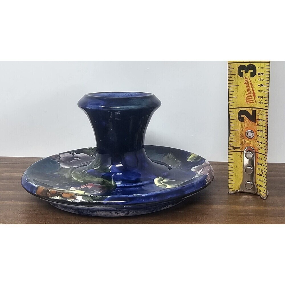 Rare Vtg S. Hancock & Son's Corona Ware 'Corea' Hand Painted Candlestick Holder - Picture 6 of 8